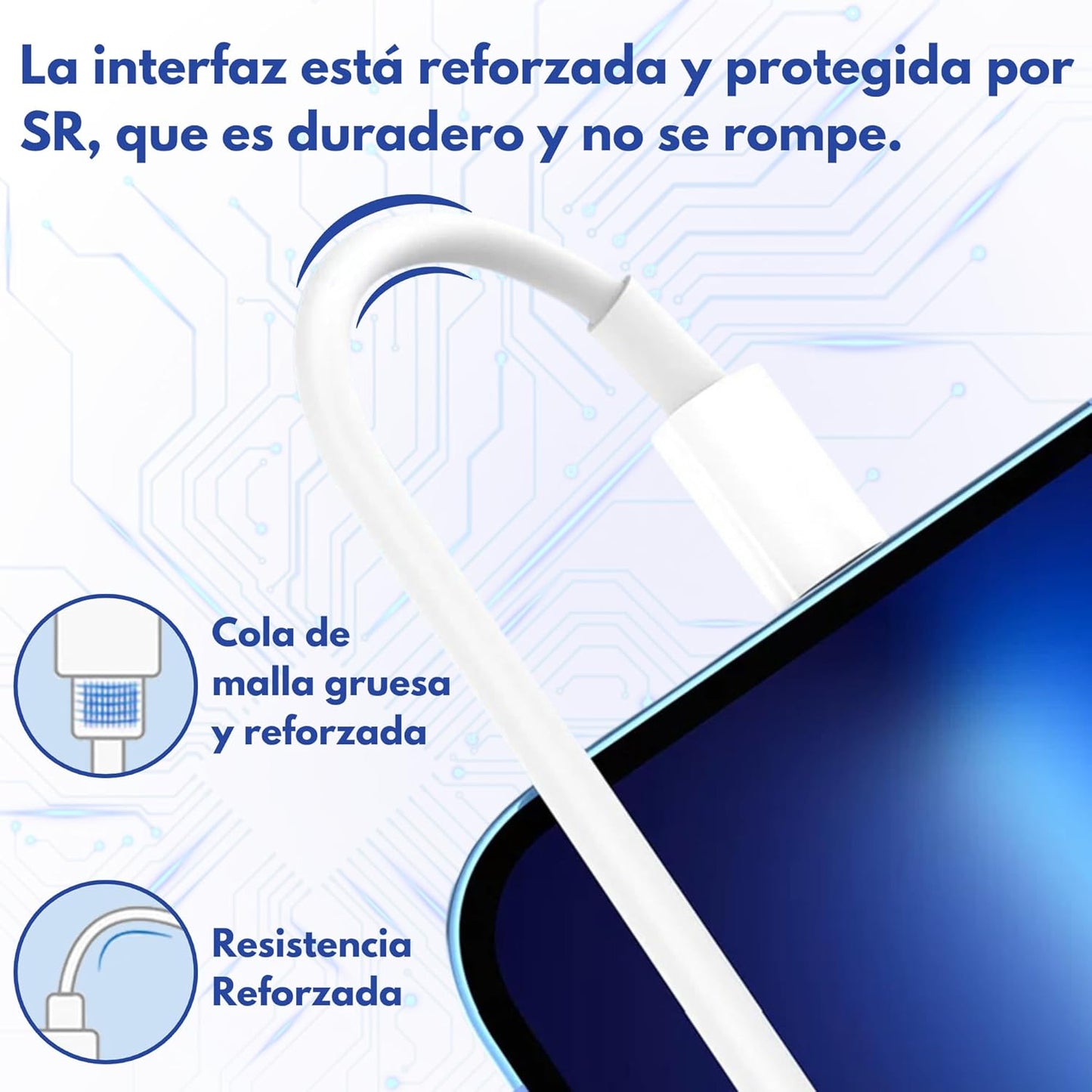 NETINERS® Cargador Tipo C Carga rapida Original Compatible con iPhone 16/16 Pro/16 Pro Max/16 Plus/15/15 Pro/15 Pro Max/15 Plus/iPad Pro/iPad Air, 20W + Cable iPhone de 2 Metros con Certificado MFI