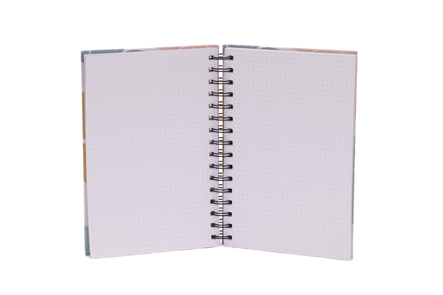 Cuaderno de notas espirales premium tema flores, punteado, tapa dura, Cuaderno en espiral A5+ estilo vintage 200 páginas